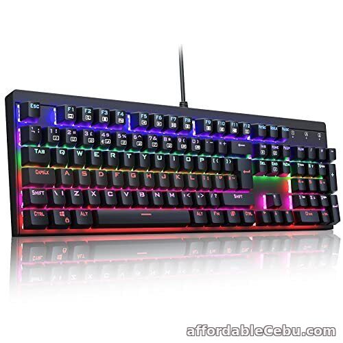 1st picture of Mechanical Gaming Keyboard LED Backlit 105 Keys UK Layout Rollover, Blue For Sale in Cebu, Philippines