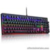 Mechanical Gaming Keyboard LED Backlit 105 Keys UK Layout Rollover, Blue