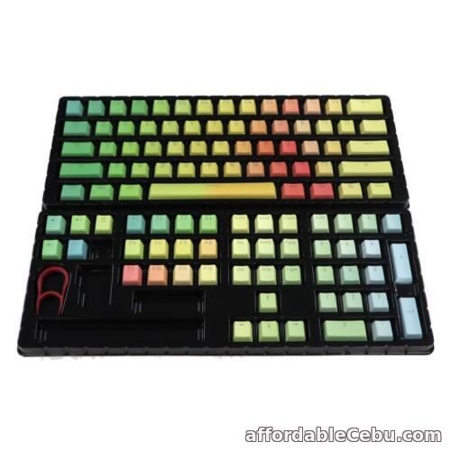 1st picture of PBT Mechanical Keyboard Keycaps Gradient Rainbow for 108 Keys Dye Sub Keycap For Sale in Cebu, Philippines