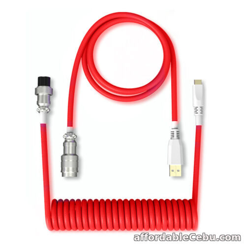 1st picture of Coiling Mechanical Keyboard Aviation Connector Type-C USB Keyboard Type-C Cable For Sale in Cebu, Philippines