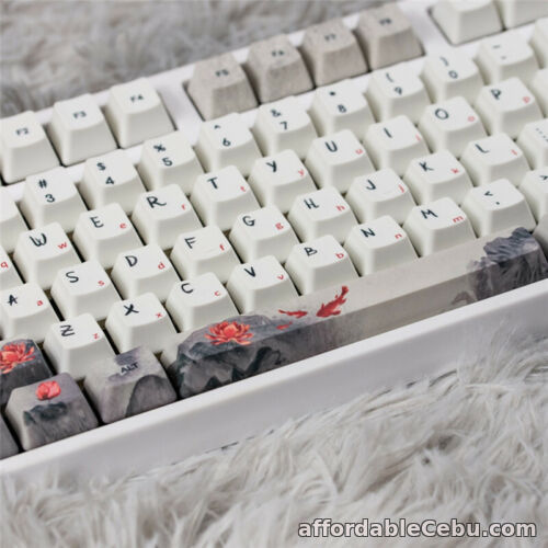 1st picture of 108 Keys Lotus Koi Fish PBT Sublimation Keycaps Set for OEM Mechanical Keyboard For Sale in Cebu, Philippines