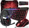Gaming Keyboard and Mouse and Mouse pad and Gaming Headset, Wired LED RGB Bundle