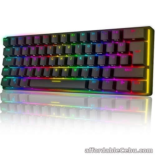 1st picture of UK Layout 60% True Mechanical Gaming Keyboard Type C Wired 62 Keys LED Backlit For Sale in Cebu, Philippines