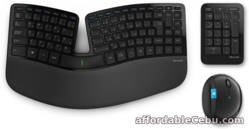 1st picture of Microsoft Japan Wireless Ergonomic PC Keyboard Mouse Ten Key Pad Port L5V-00022 For Sale in Cebu, Philippines
