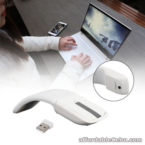 1st picture of 2.4GHz Foldable Arc Touch Wireless Mouse Optical Mice With USB Receiver White RA For Sale in Cebu, Philippines