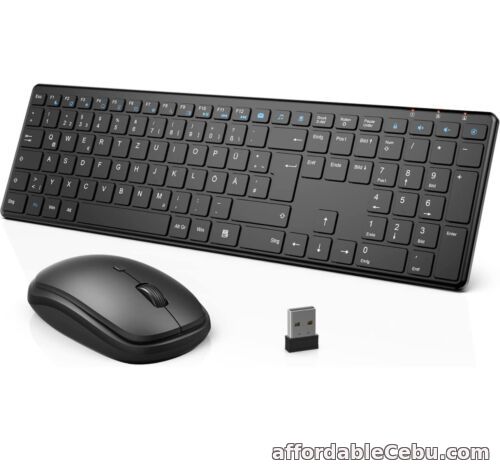 1st picture of Wireless Keyboard Mouse Set, Silent Keyboard Mouse Sets with USB, Ergonomic For Sale in Cebu, Philippines