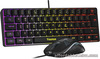 60% Gaming Keyboard,UK Layout 62 Keys Keyboard and Mouse set RGB Backlit Wired
