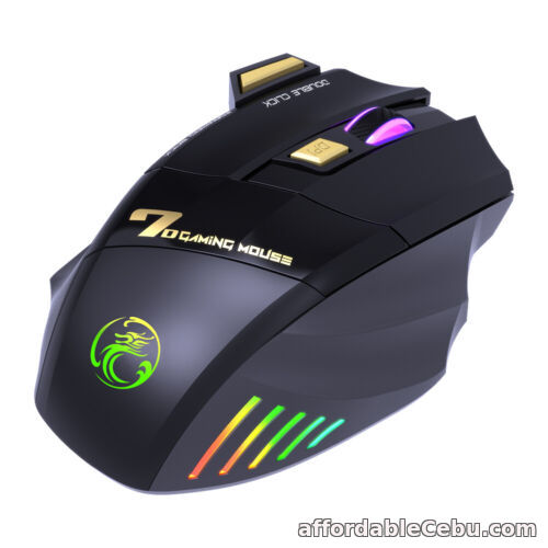 1st picture of iMice GW-X7 7 Buttons Rechargeable RGB Wireless Mute Ergonomic Gaming Mouse *Z For Sale in Cebu, Philippines