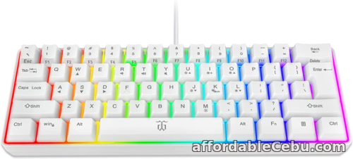 1st picture of Snpurdiri K60 60% Gaming Keyboard, 61 Keys Multi Color RGB Illuminated LED Wired For Sale in Cebu, Philippines