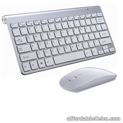 1st picture of Ultra Slim 2.4GHz Wireless Keyboard and Mouse in Silver Set for PC Laptop Mac For Sale in Cebu, Philippines