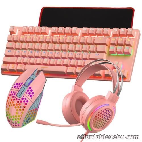 1st picture of Mechanical Keyboard LED PC Gaming Headset w/ Mic Mouse & Mouse Pad USB Wired For Sale in Cebu, Philippines