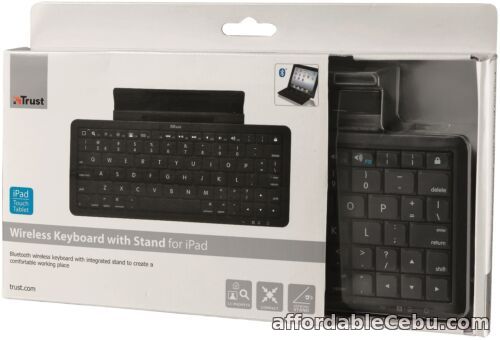 1st picture of TRUST COMPACT WIRELESS BLUETOOTH UK QWERTY KEYBOARD & STAND FOR ALL IPAD MODELS For Sale in Cebu, Philippines