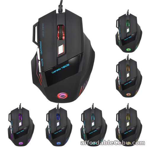 1st picture of LED Optical 5500 DPI 7 Button USB Wired Gaming Mouse Mice For Pro PC Lab: For Sale in Cebu, Philippines