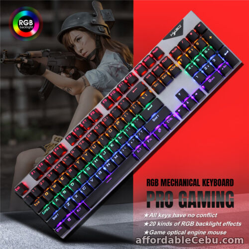 1st picture of Mechanical Keyboard Wired Gaming Keyboard RGB Mix Backlit For Game Laptop PC For Sale in Cebu, Philippines