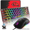60% Mechanical Gaming Keyboard and Mouse Combo, 18 RGB Light Compact Type-C