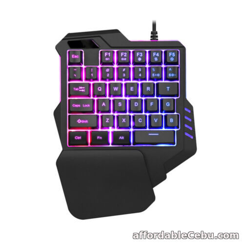 1st picture of One-hand Mechanical Game Keyboard LED Backlit For Game Wired Keypad Cool For Sale in Cebu, Philippines