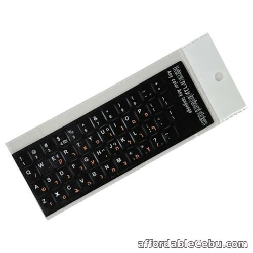 1st picture of 18x6.5cm Keyboard Layout Stickers Hebrew English Arabic Russian Letters Film For Sale in Cebu, Philippines