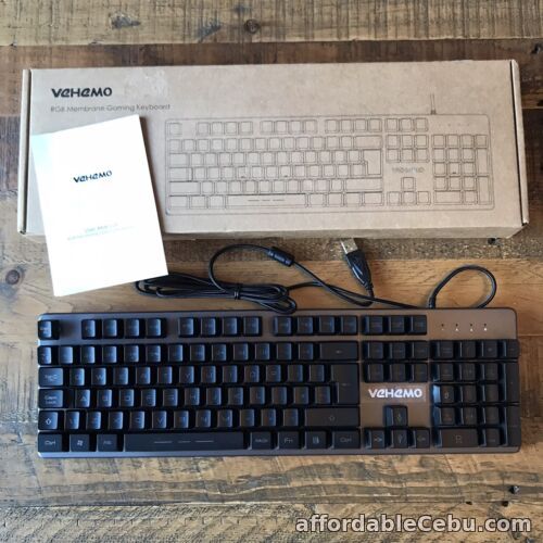 1st picture of VEHEMO ~ RGB MEMBRANE GAMING KEYBOARD ~ USB ~ MODEL: SG759 ~ NEW/UNUSED/BOXED For Sale in Cebu, Philippines