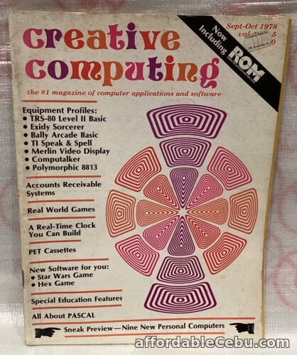 1st picture of 1978 September - October Creative Computing Magazine For Sale in Cebu, Philippines
