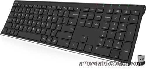 1st picture of Arteck 2.4G Wireless Keyboard Stainless Steel Ultra Slim Full Size Keyboard with For Sale in Cebu, Philippines
