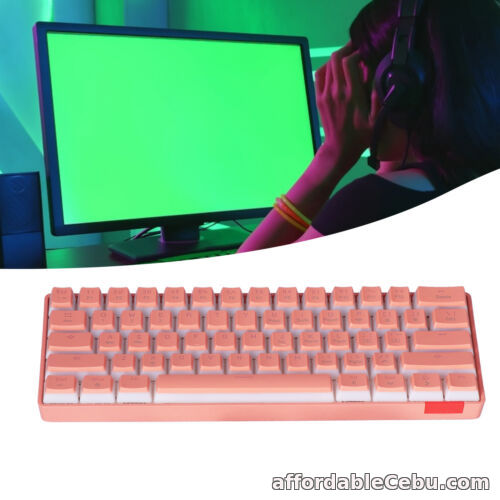 1st picture of (Pink Red Shaft)BT 5.0 Wireless Mechanical Keyboard 61 Keys Dual Mode Trigger For Sale in Cebu, Philippines