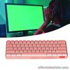 (Pink Red Shaft)BT 5.0 Wireless Mechanical Keyboard 61 Keys Dual Mode Trigger