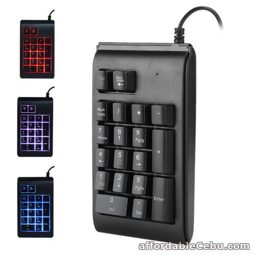1st picture of Mini Keyboard LED Backlit Wired Digital 19-Key Numeric Keypad For Desktop PC TDM For Sale in Cebu, Philippines