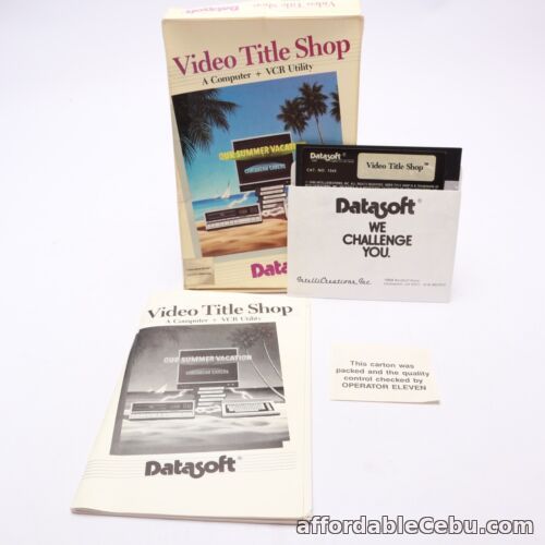 1st picture of RARE BOXED Commodore 64 Video Title Editor Software Set - 5.25" Disk Version For Sale in Cebu, Philippines