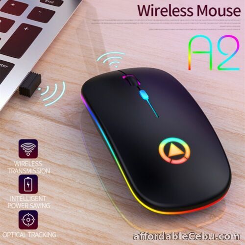 1st picture of Slim Blue tooth Mouse Rechargeable Wireless Mouse for Notebook Laptop MacBookPC For Sale in Cebu, Philippines