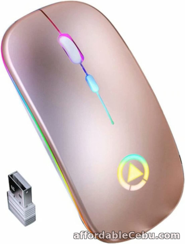 1st picture of Wireless Bluetooth Mouse, Rechargeable Slim Silent LED Mouse 3 Mode (BT5.2/3.0 + For Sale in Cebu, Philippines