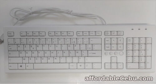 1st picture of HP 904367-051 (FR) AZERTY Wired USB Keyboard - French AZERTY Layout White For Sale in Cebu, Philippines