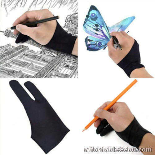 1st picture of Black Two Finger Artist Drawing Glove for Graphics Tablet Anti Fouling Adult For Sale in Cebu, Philippines