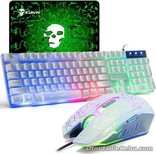1st picture of UK Layout Gaming Keyboard and Mouse Sets Rainbow Backlit Ergonomic Usb LexonElec For Sale in Cebu, Philippines