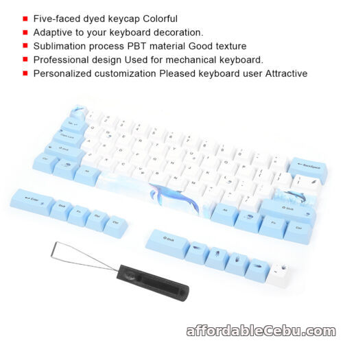 1st picture of 73PCs Sublimation Keycaps PBT Mechanical Keyboard PC with Cute Whale Pattern GS For Sale in Cebu, Philippines