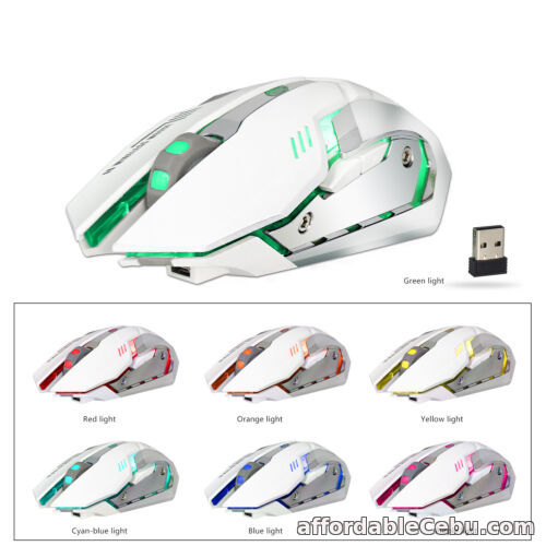 1st picture of X70 7 LED Backlit Rechargeable 2.4GHz Wireless USB Optical Gaming Mouse Mice For Sale in Cebu, Philippines