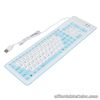 (Blue) Waterproof And Dustproof Foldable Silicone Keyboard 103 Keys USB