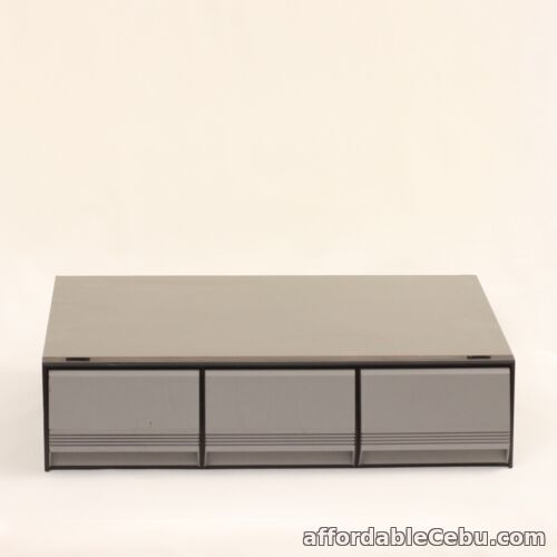 1st picture of Vintage 42-Tape Grey & Black Storage Box Drawers for Audio Music C64 Cassettes For Sale in Cebu, Philippines