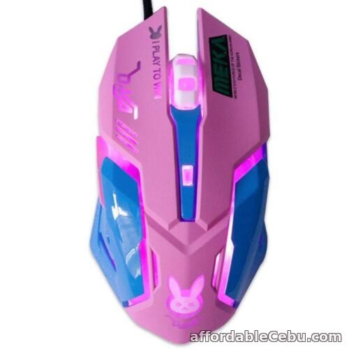 1st picture of Gaming Mice 3200DPI Wired Ergonomic Optical USB Computer Mouse for Laptop PINK For Sale in Cebu, Philippines