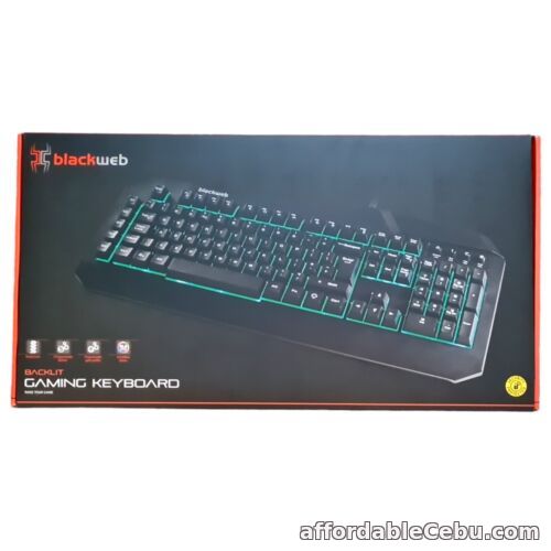 1st picture of Blackweb Backlit Gaming Keyboard LED USB Customizable 16.8M RGB Colours - Black For Sale in Cebu, Philippines