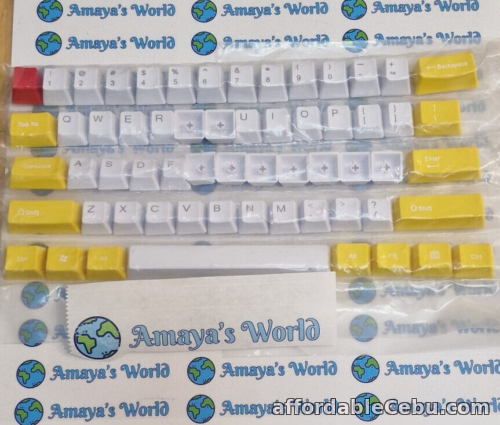1st picture of 61 Keycaps for Mechanical Keyboard, Yellow / White / Red For Sale in Cebu, Philippines