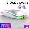 Slim Silent Rechargeable Wireless Mouse USB  RGB LED Mice MacBook Laptop PC UK