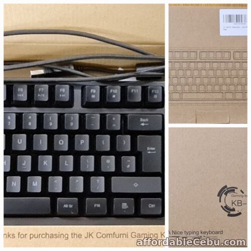 1st picture of JK Comfurni Gaming Keyboard RGB LED Wired 88 Keys UK Rainbow colours New Boxed For Sale in Cebu, Philippines
