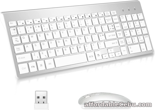 1st picture of Wireless Keyboard and Mouse Combo, 2.4G Compatible with MAC PC Laptop Ultra-thin For Sale in Cebu, Philippines