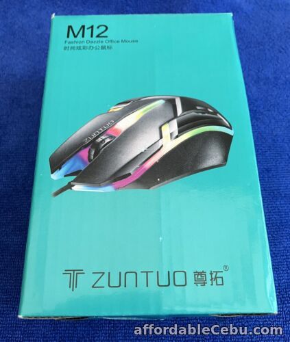 1st picture of Zuntuo M12 - Computer General USB Luminous Wired Mouse - White - New In Box For Sale in Cebu, Philippines