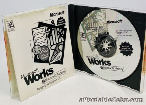 1st picture of Vintage Microsoft Works & Microsoft Money For Windows 95 on CD ROM For Sale in Cebu, Philippines