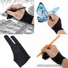 Professional Two-Finger Glove For Art Design Drawing Light Box Copy Tablet Pad