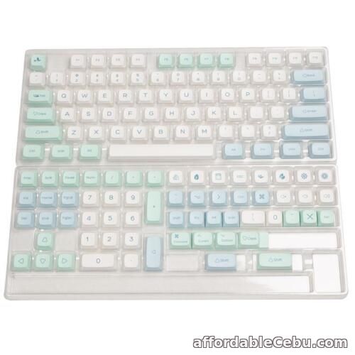 1st picture of 135 Keys PBT Keycaps XDA Profile DYE SUB Personalized Ice Crystal Mint Keycap For Sale in Cebu, Philippines
