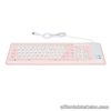 (Pink)Foldable Silicone Keyboard 103 Keys USB Wired Waterproof Rollup Keyboard