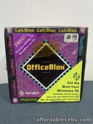 1st picture of AlphaBlox OfficeBlox Windows 95 Vintage Software Box For Sale in Cebu, Philippines