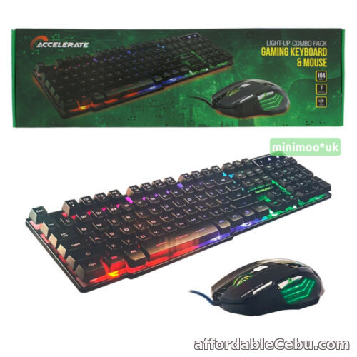 1st picture of Gaming Keyboard & Mouse Combo Multi Colour Changing LED Light-up Great Gift For Sale in Cebu, Philippines